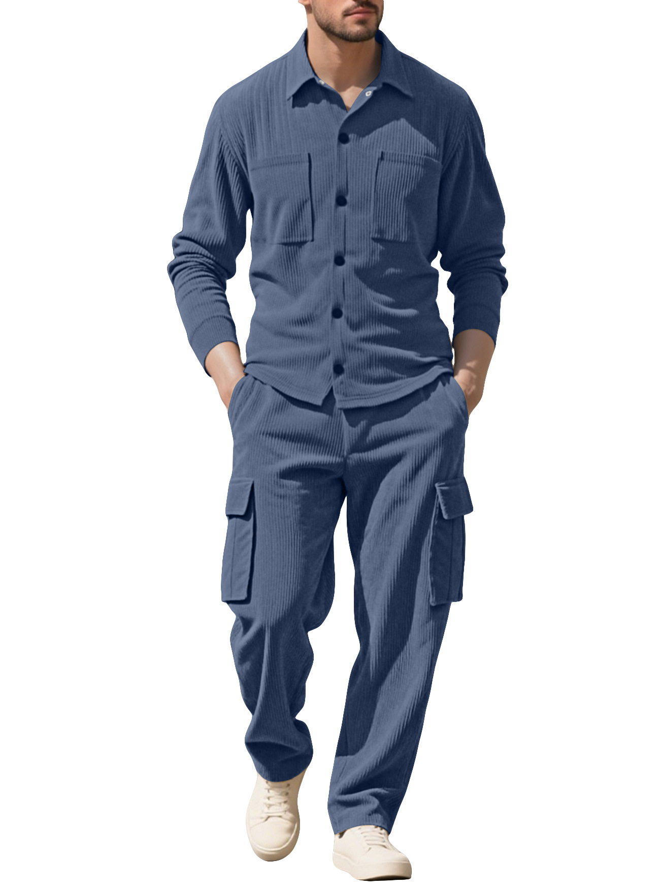 Men's Tracksuit Corduroy Workw - đánh giá và giá Outdoor Sports Outfit