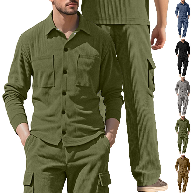 Men's Tracksuit Corduroy Workw - đánh giá và giá Outdoor Sports Outfit