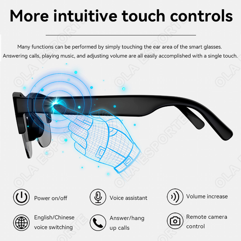 NEW Smart Glasses V5.3 Bluetoo - đánh giá và giá Outdoor Sport Glasses