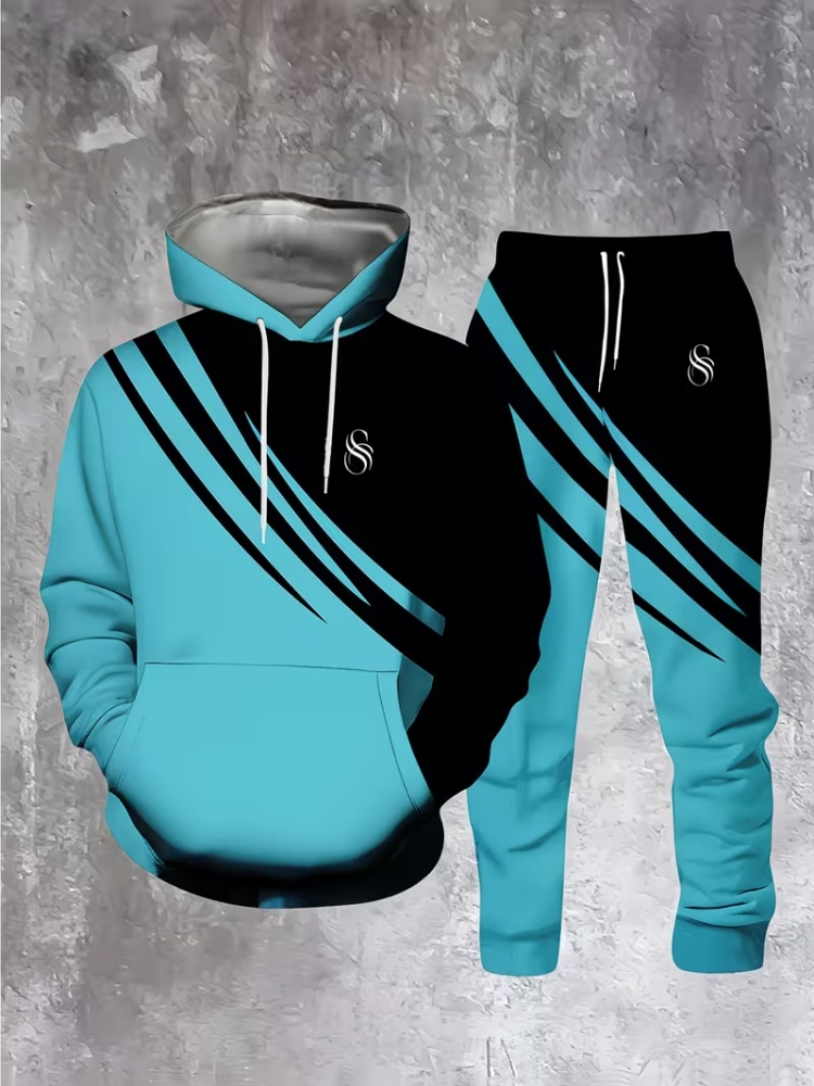 Men 2 Piece Tracksuit Fashion  - đánh giá và giá Outdoor Sports Outfit